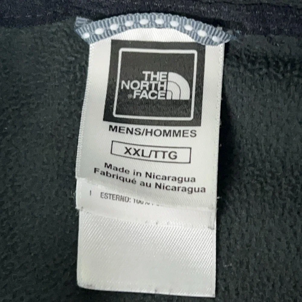 North Face Pullover Mens 2XL Black Fleece Quarter Zip Long Sleeve TKA 100 Hiking